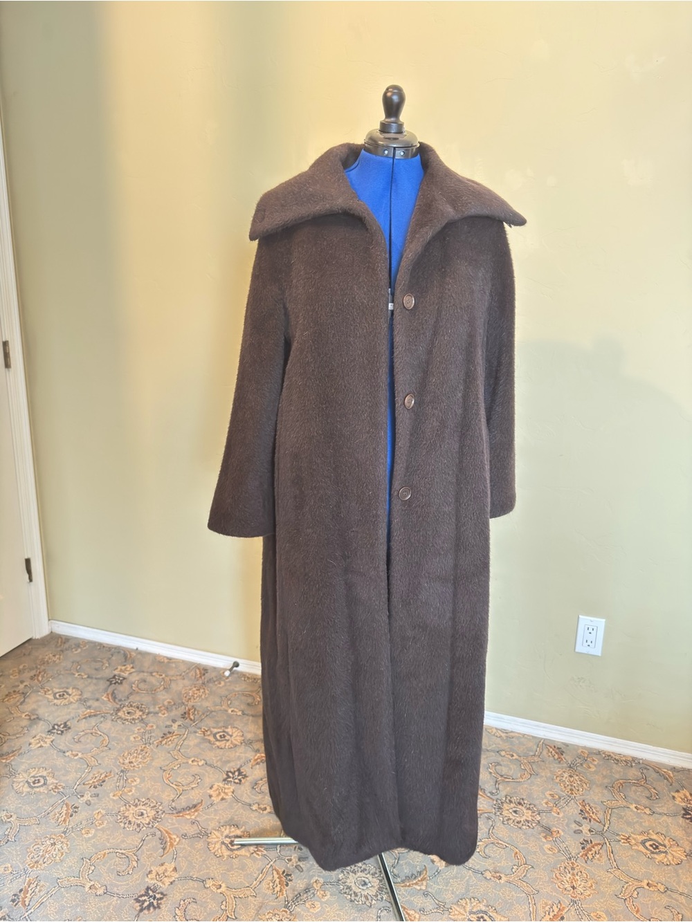Chocolate Brown Max Mara Alpaca Coat